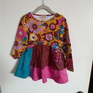 Floral Multicolor Kids Casual Dress